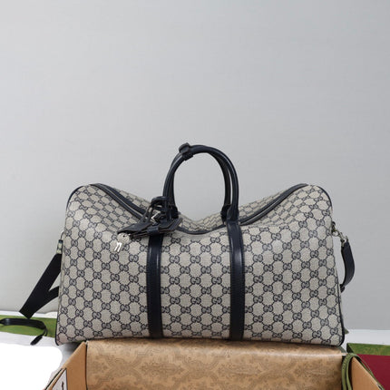 GUCCI 26S DUFFLE BAG 45 IN TAUPE CANVAS