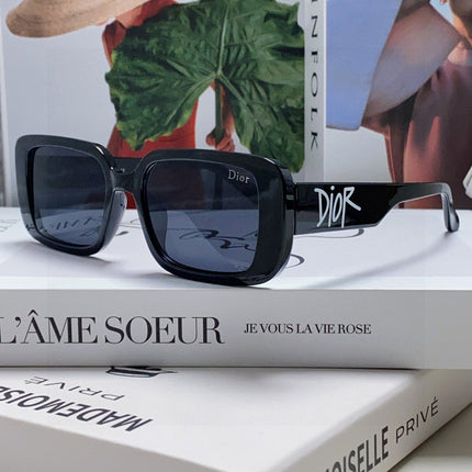 DIOR 26S RECTANGULAR FRAME IN BLACK ACETATE 422577