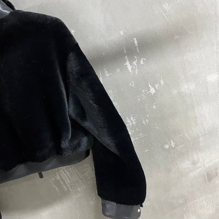 HERMES 26S SHEARLING CROPPED JACKET 836