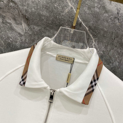 BURBERRY 26S CHECK-TRIM ZIP-UP TRACKSUIT 486