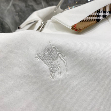BURBERRY 26S CHECK-TRIM ZIP-UP TRACKSUIT 486