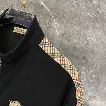 BURBERRY 26S CHECK-TRIM ZIP-UP TRACKSUIT 482