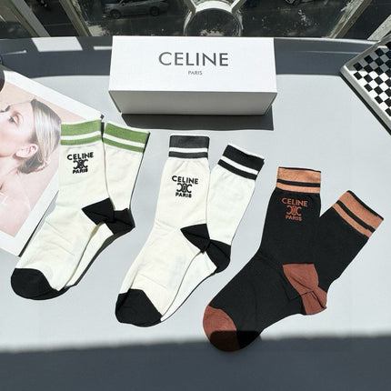 CELINE 26S CREW SOCKS 567893 (1 BOX)