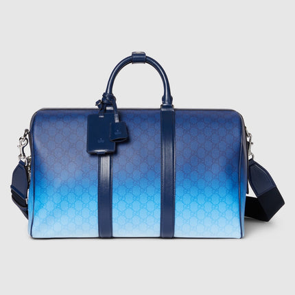 GUCCI 26S DUFFLE BAG 30 IN BLUE GRADIENT CANVAS