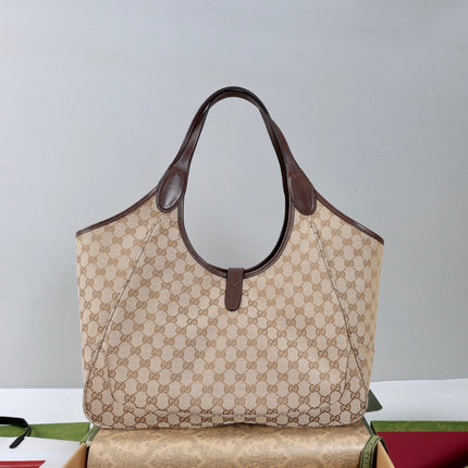 GUCCI 26S TOTE BAG 40 IN BEIGE CANVAS