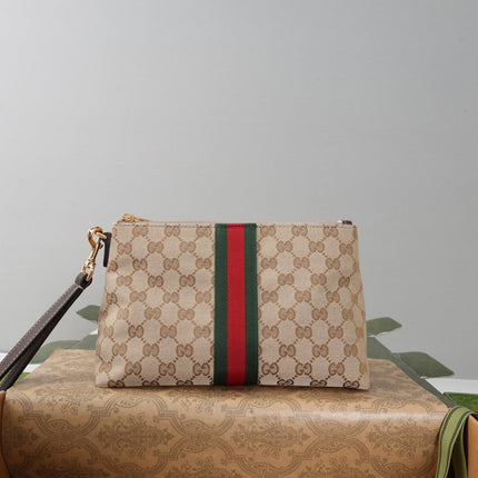 GUCCI 26S MINI POUCH 26 IN BEIGE CANVAS