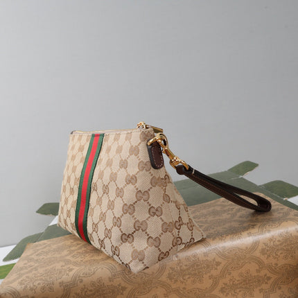 GUCCI 26S MINI POUCH 26 IN BEIGE CANVAS