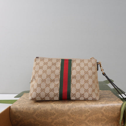 GUCCI 26S MINI POUCH 26 IN BEIGE CANVAS