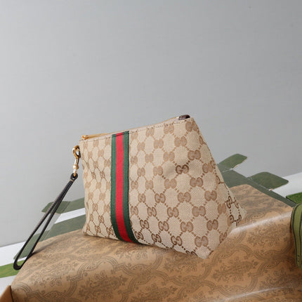 GUCCI 26S MINI POUCH 26 IN BEIGE CANVAS