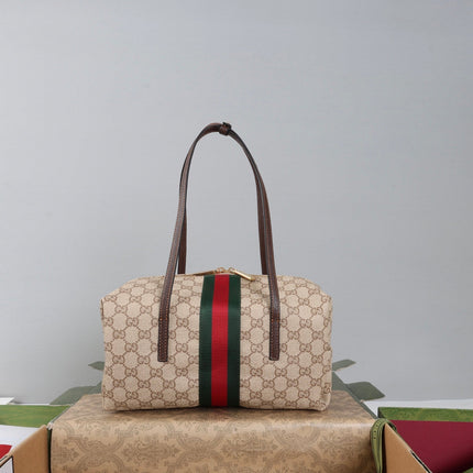 GUCCI 26S BOSTON BAG 29 IN BEIGE DENIM