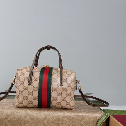 GUCCI 26S MINI DUFFLE BAG 19 IN BEIGE DENIM