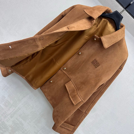 MIUMIU 26S SUEDE NAPPA LEATHER JACKET 1562