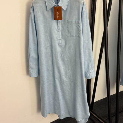 LORO PIANA 26S LONG SLEEVE SHIRT DRESS 814