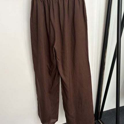 LORO PIANA 26S LACE-TRIM SHIRT PANTS SET 998