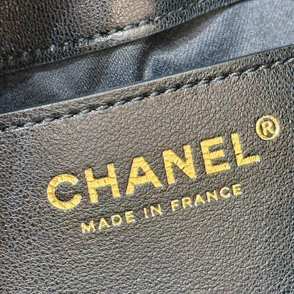 CHANEL 26S HOBO SHOULDER BAG 13 IN BLACK LAMBSKIN