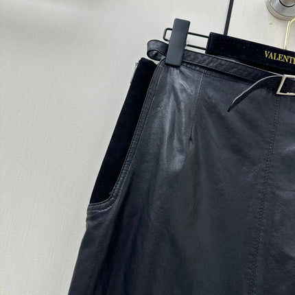 HERMES 26S LEATHER SKIRT 860