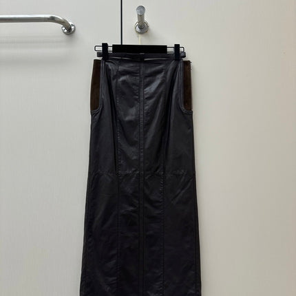 HERMES 26S LEATHER SKIRT 859