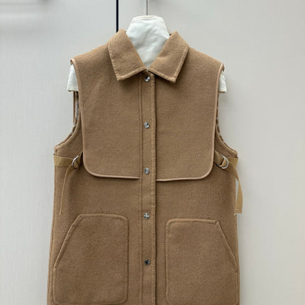 HERMES 26S SLEEVELESS JACKET 854